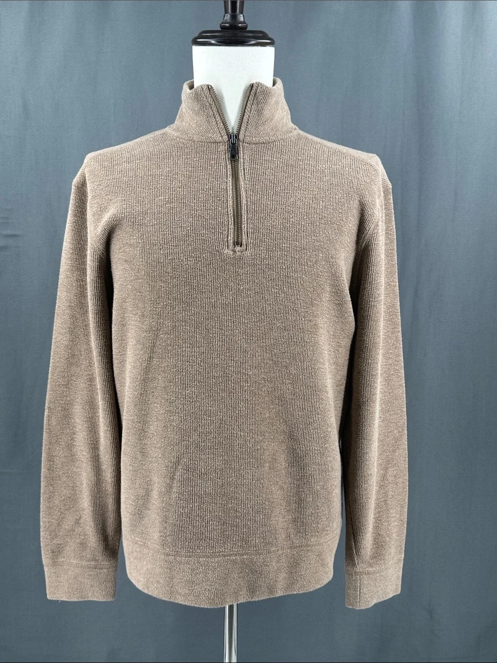 Banana Republic Men's Half-Zip Sweater - Taupe Brown